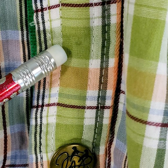 Ruthless Art Shirt Men's 3XL Multicolor Plaid Embroidered Snap Front - Picture 10 of 13